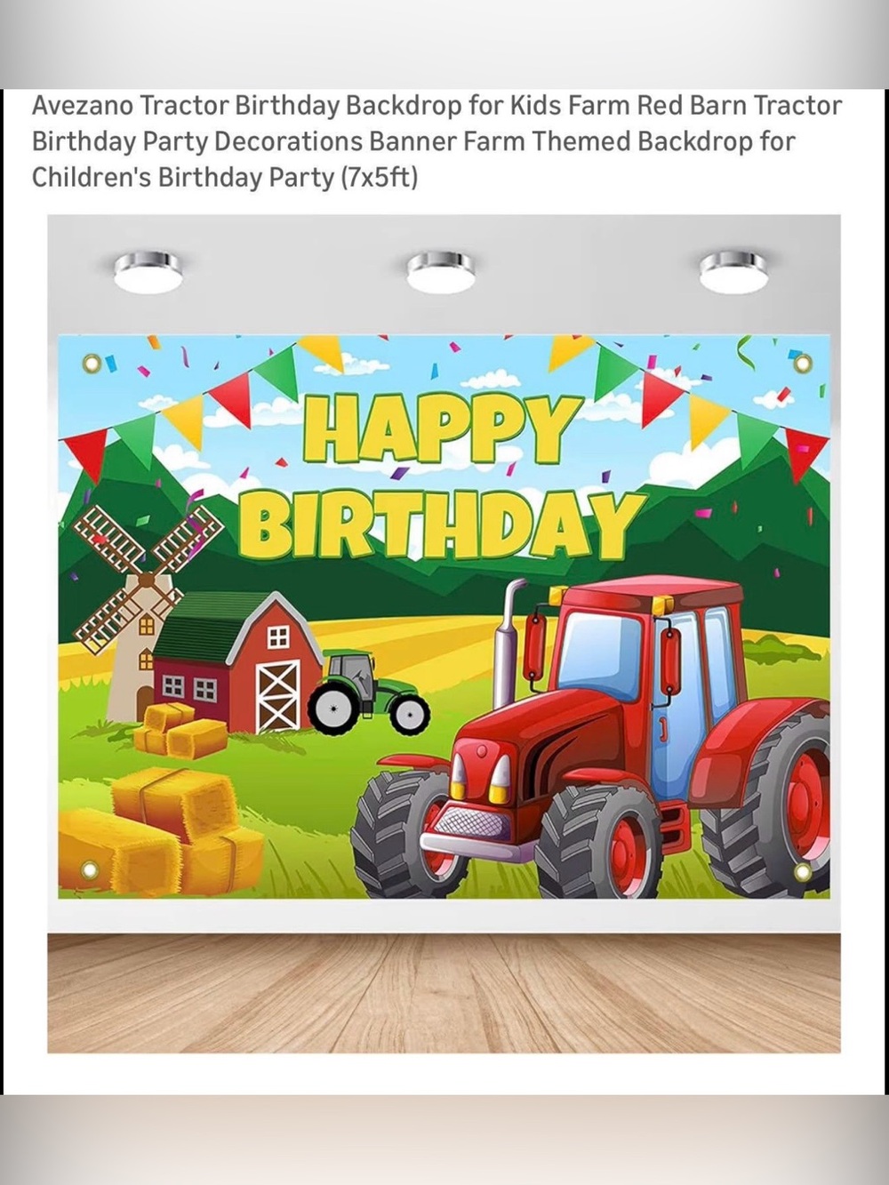 Tractor Farm Birthday Party Decorations Bundle 7x5 Backdrop & Tablecloth